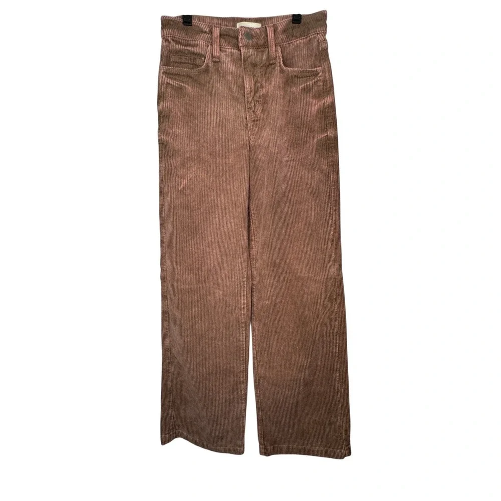 L'AGENCE Scottie High Rise Wide Leg Corduroy Pants Womens 23 Plaster Brown NWOT - Picture 14 of 14